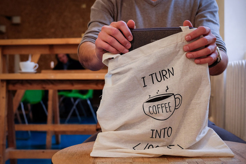 I turn coffee into code | Tote bag