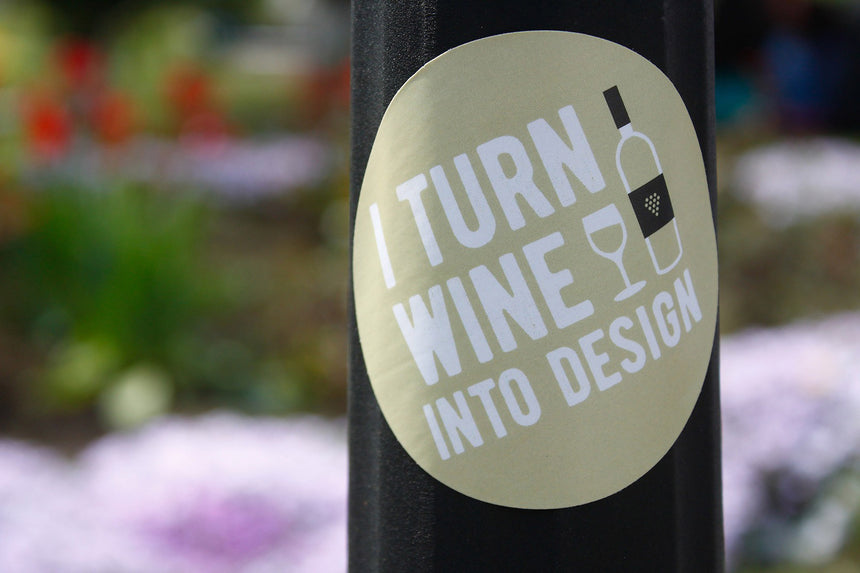 I turn wine into design | Sticker